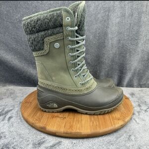 The North Face Womens Shellista II Mid Snow Boot Duck Green/wrought Winter Boots